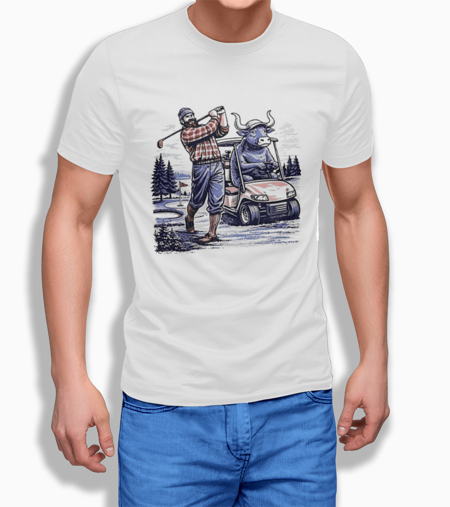 Paul And Babe Lumberjack Golfing Adventure Minnesota T-Shirt