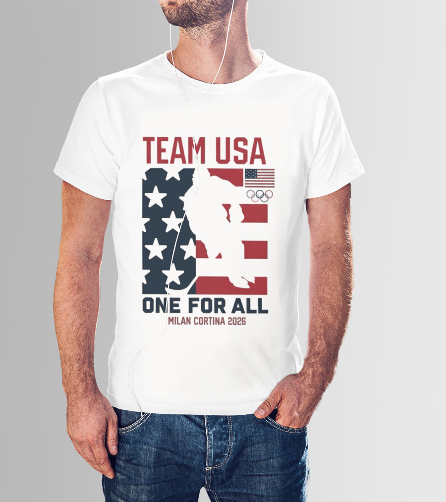 Team USA One For All Milan Cortina 2026 Winter Olympics T-Shirt
