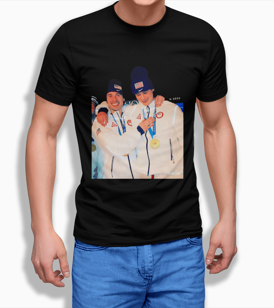 Team USA Golden Goal 2026 Milano Cortina Winter Olympics Celebrating Victory T-Shirt