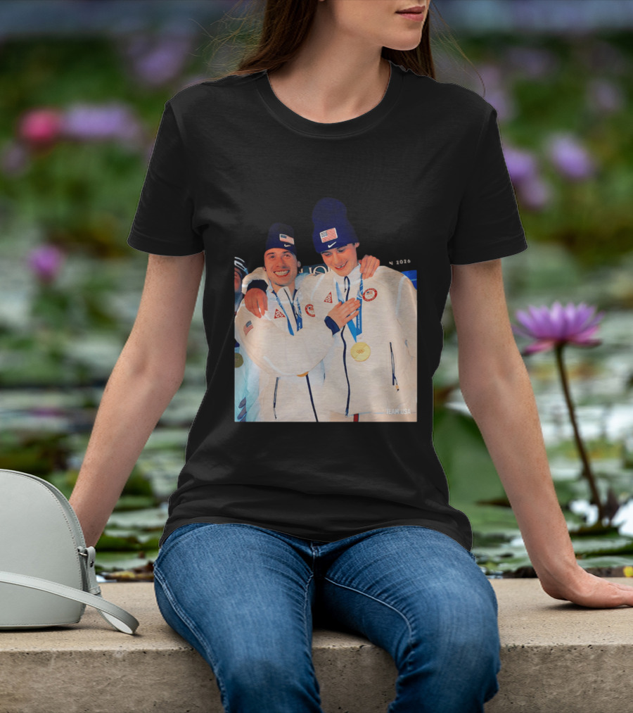 Team USA Golden Goal 2026 Milano Cortina Winter Olympics Celebrating Victory T-Shirt