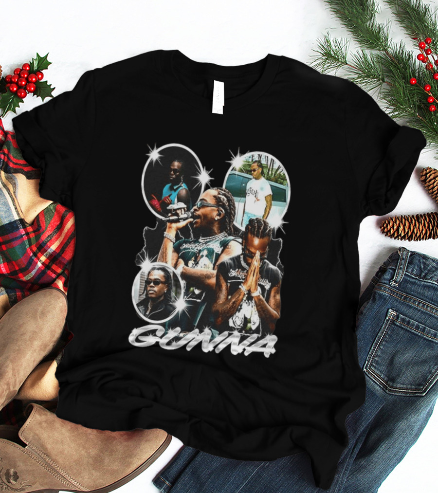 Gunna Rapper Collage With Graphic Styles And Poses T-Shirt