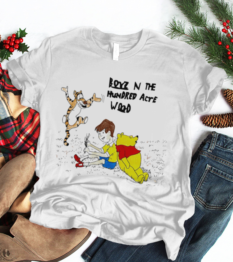 Boyz N The Hundred Acre Wood Bear The Pooh Paint Tigger Friends T-Shirt