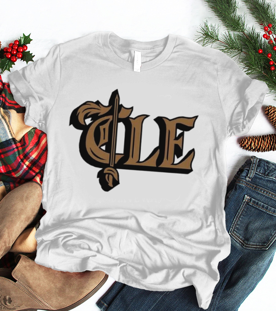 CLE Old English Sword Basketball T-Shirt