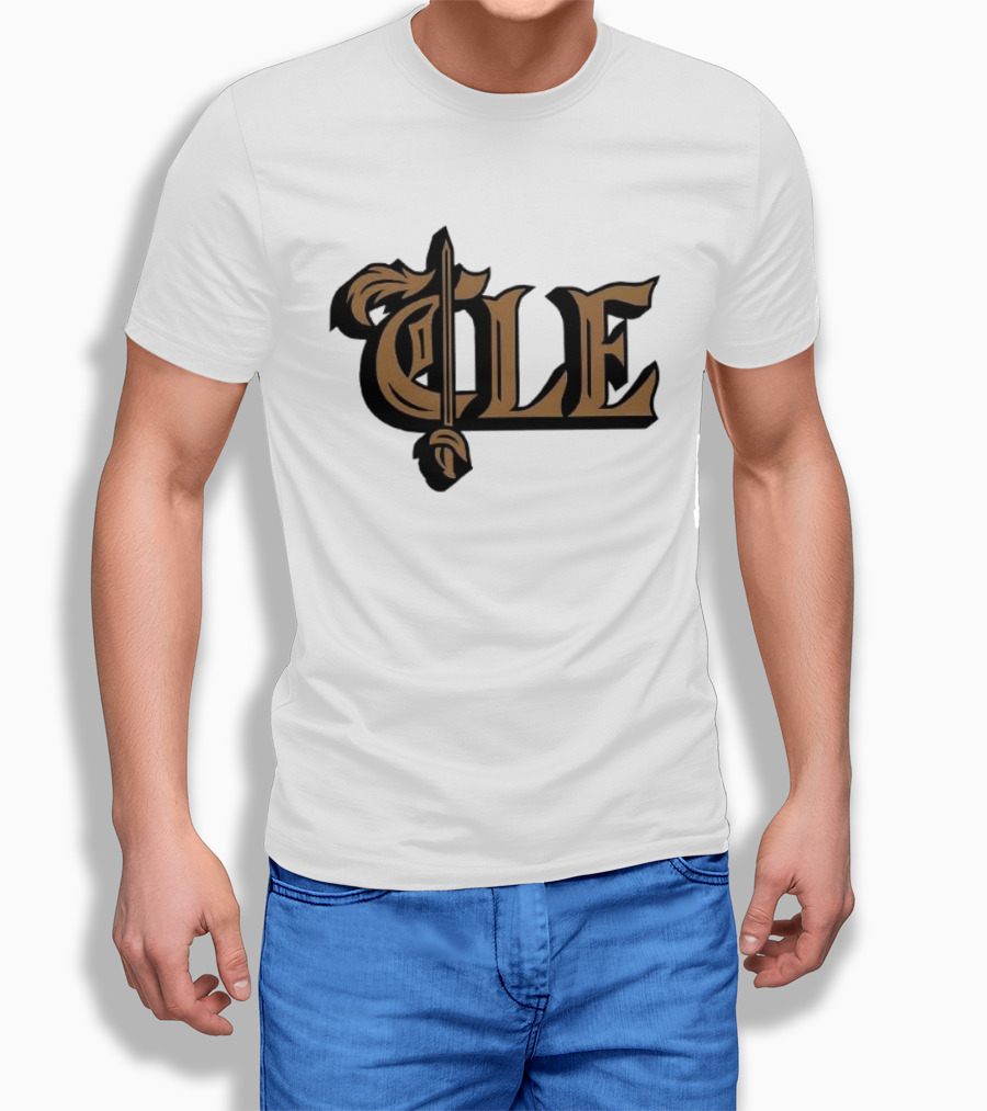 CLE Old English Sword Basketball T-Shirt