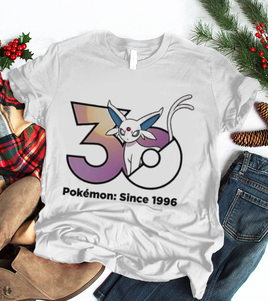 Espeon 30 Pokémon Since 1996 Anniversary Celebration T-Shirt
