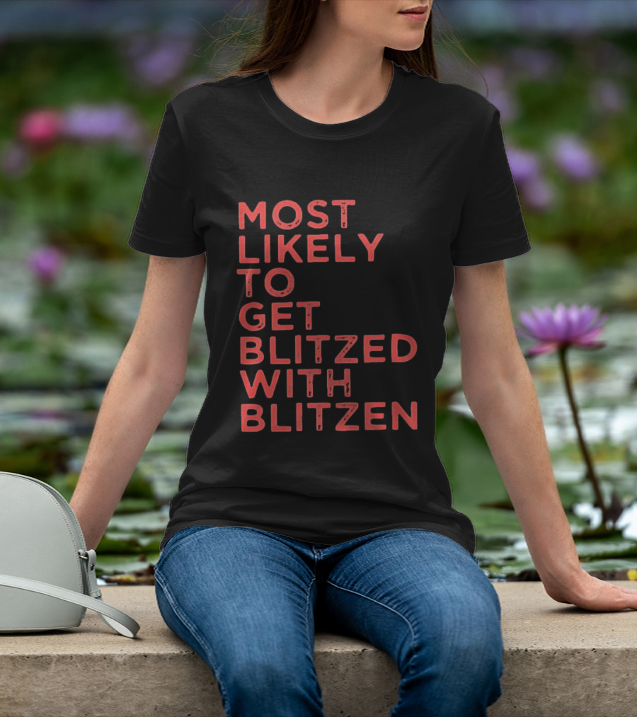 Most Likely To Get Blitzed With Blitzen Christmas T-Shirt