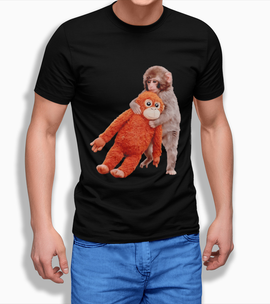 Punch Monkey Panchi Kun Stuffed Toy Hugging Cute Baby Monkey T-Shirt