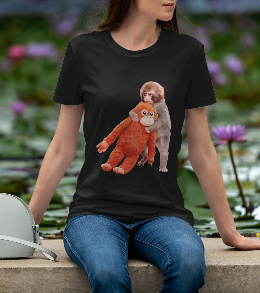 Punch Monkey Panchi Kun Stuffed Toy Hugging Cute Baby Monkey T-Shirt