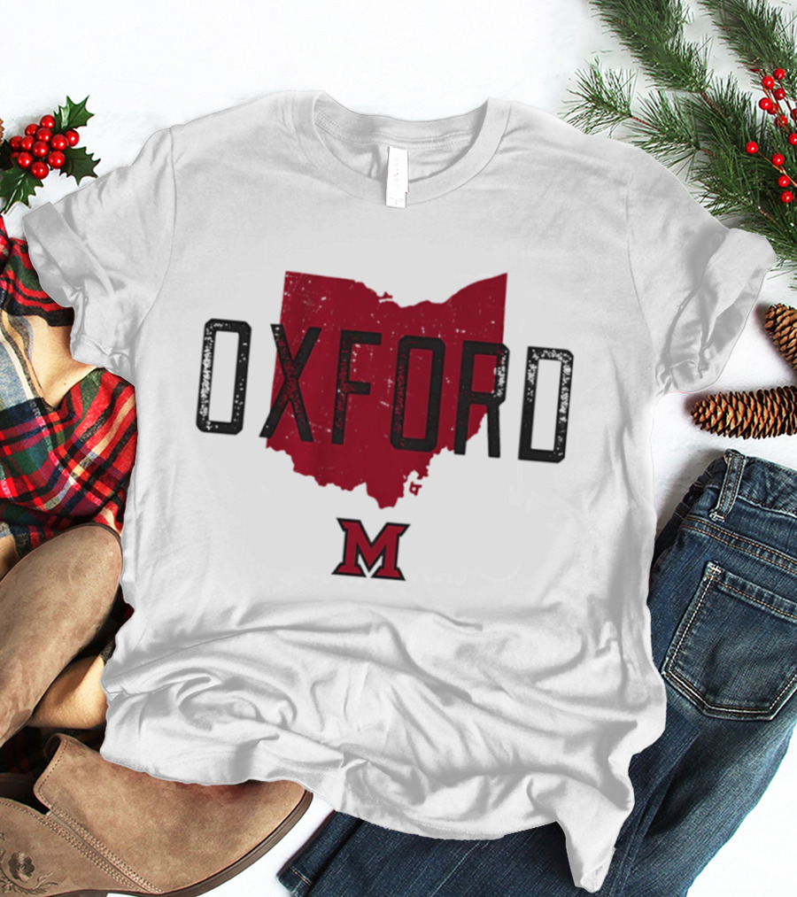 Miami RedHawks Oxford Ohio State M Logo 2026 T-Shirt