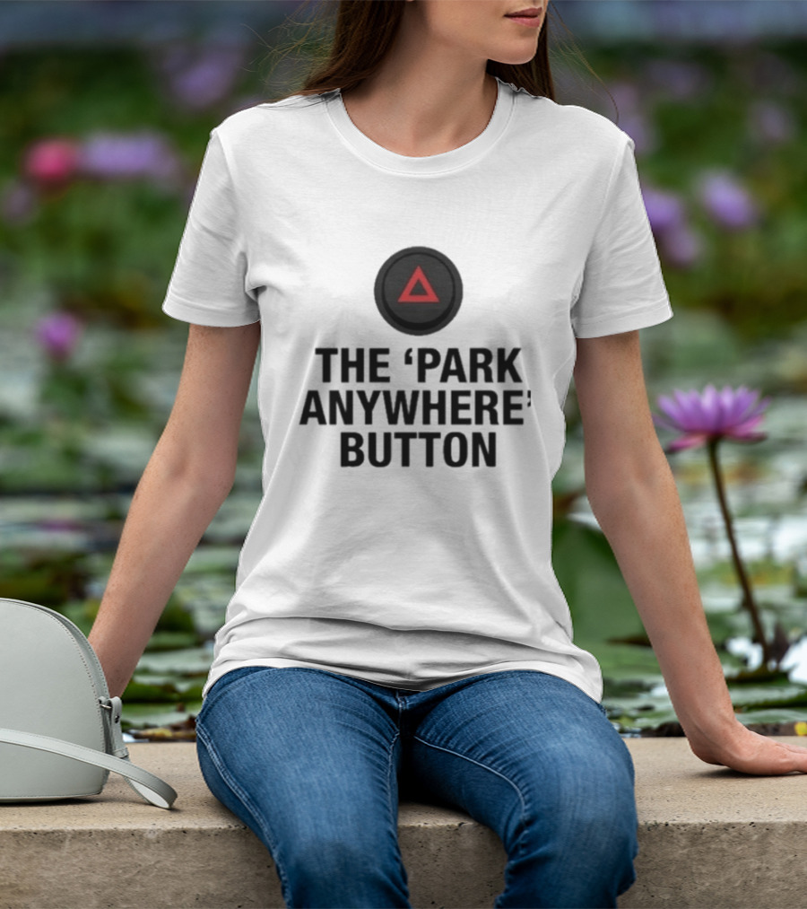 The Park Anywhere Button Red Triangle T-Shirt