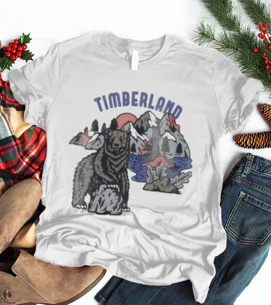 Timberland Bear Mountains And Sunset T-Shirt