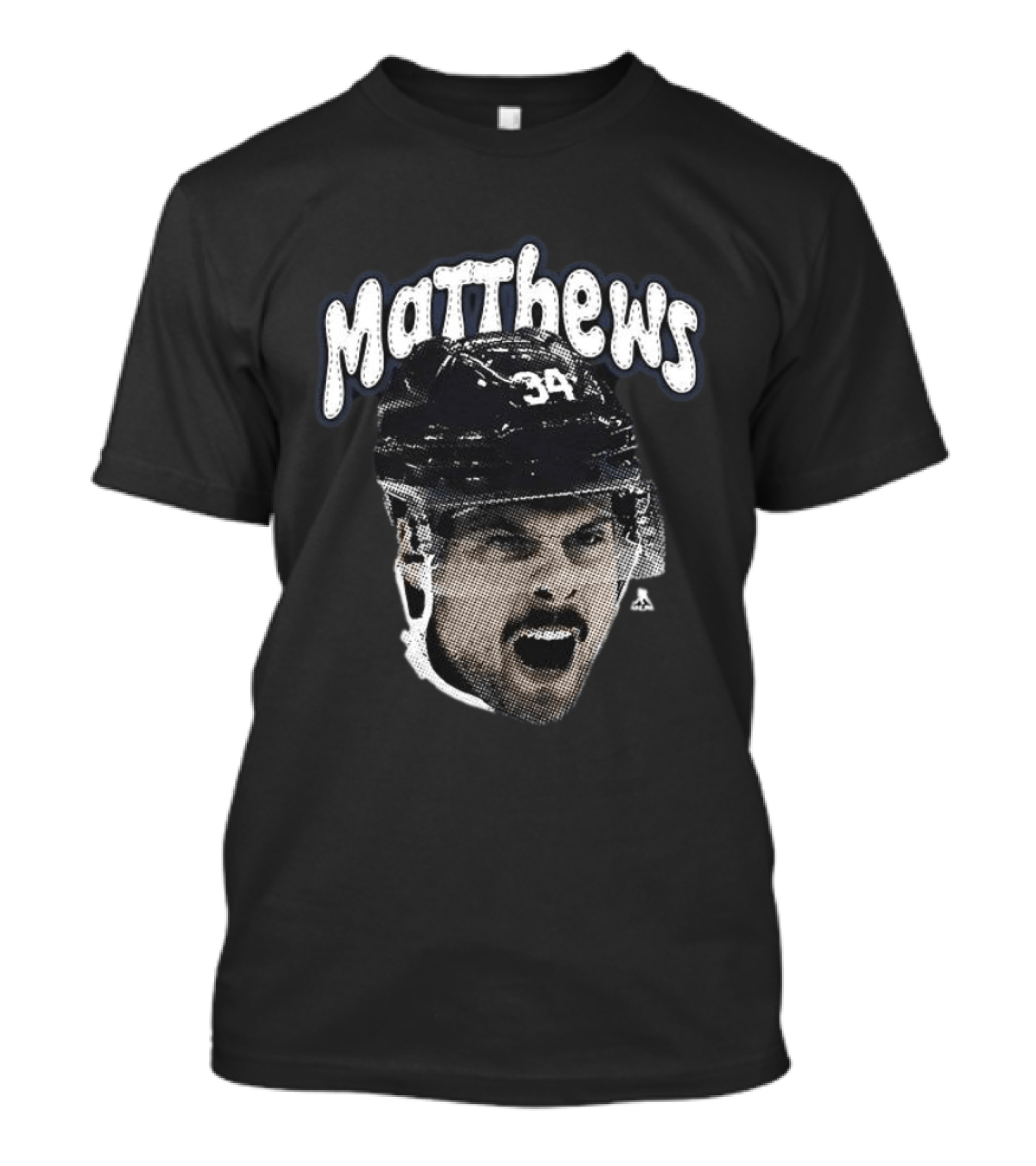 Auston Matthews 34 Big Face Toronto Maple Leafs Hockey T-Shirt