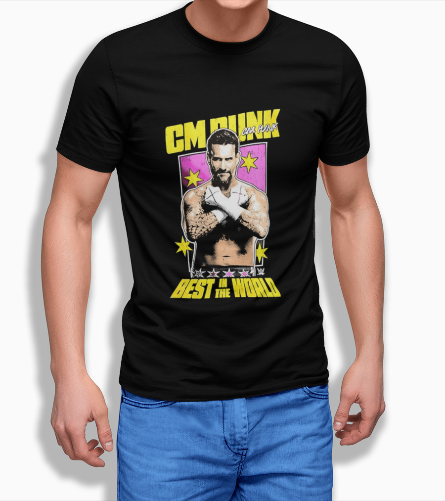 CM Punk Best In The World 2026 Stars And Pose T-Shirt