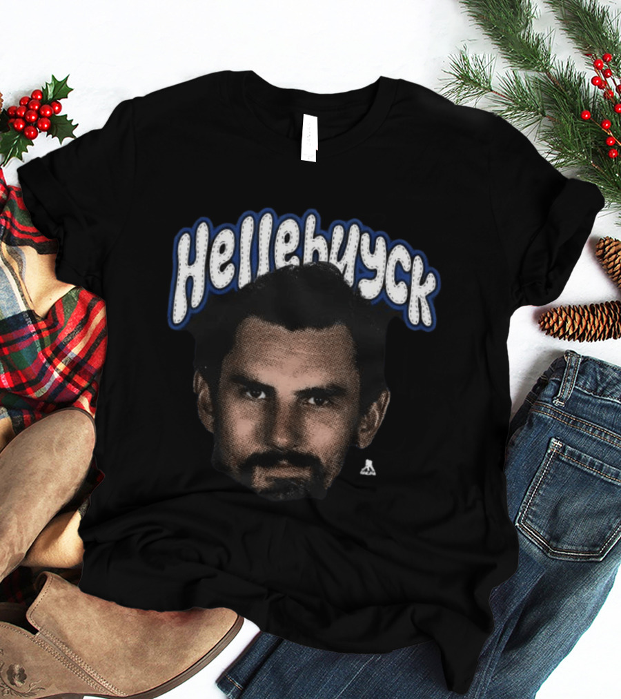 Connor Hellebuyck Winnipeg Jets Hockey Hellebuyck Big Face T-Shirt