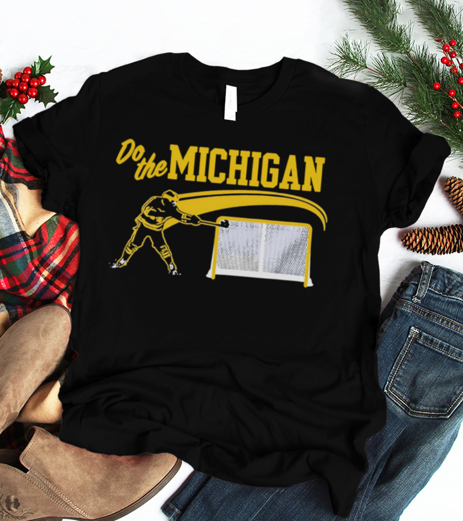 Do The Michigan Hockey Move Text Image T-Shirt