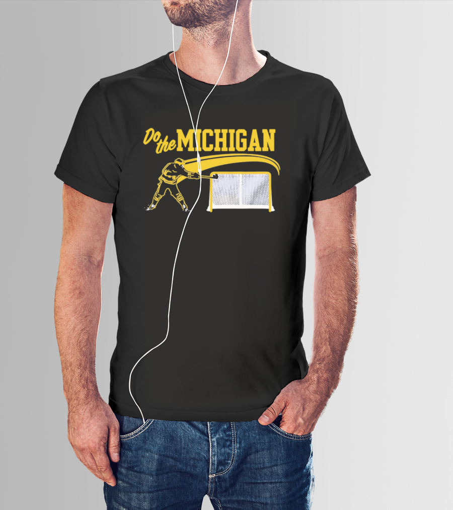 Do The Michigan Hockey Move Text Image T-Shirt
