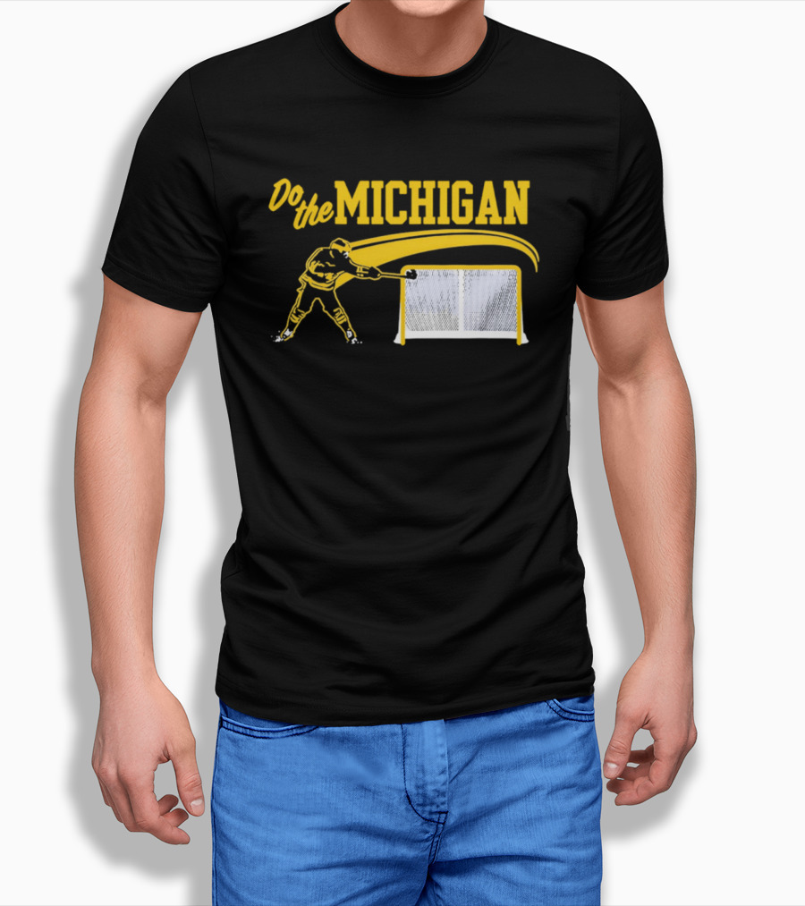Do The Michigan Hockey Move Text Image T-Shirt