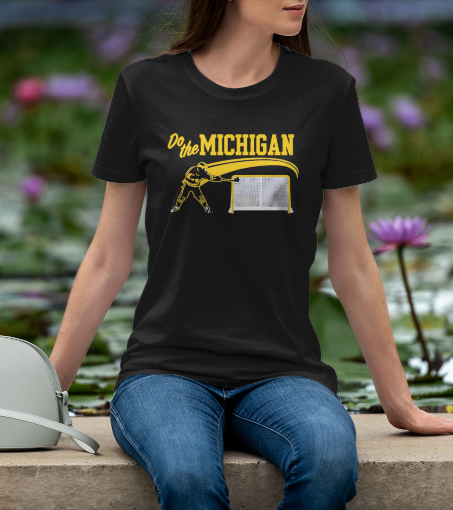 Do The Michigan Hockey Move Text Image T-Shirt