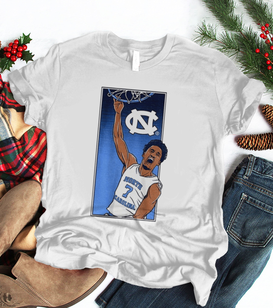 North Carolina Tar Heels Seth Trimble Basketball Dunk T-Shirt