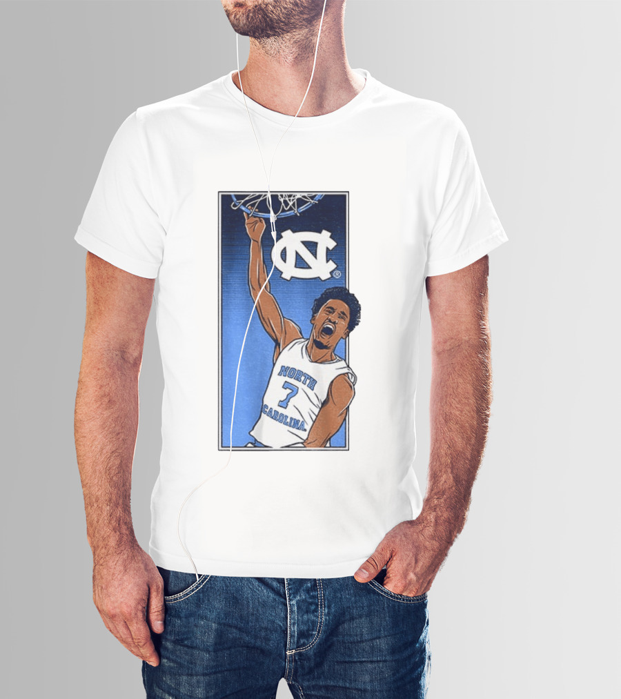 North Carolina Tar Heels Seth Trimble Basketball Dunk T-Shirt