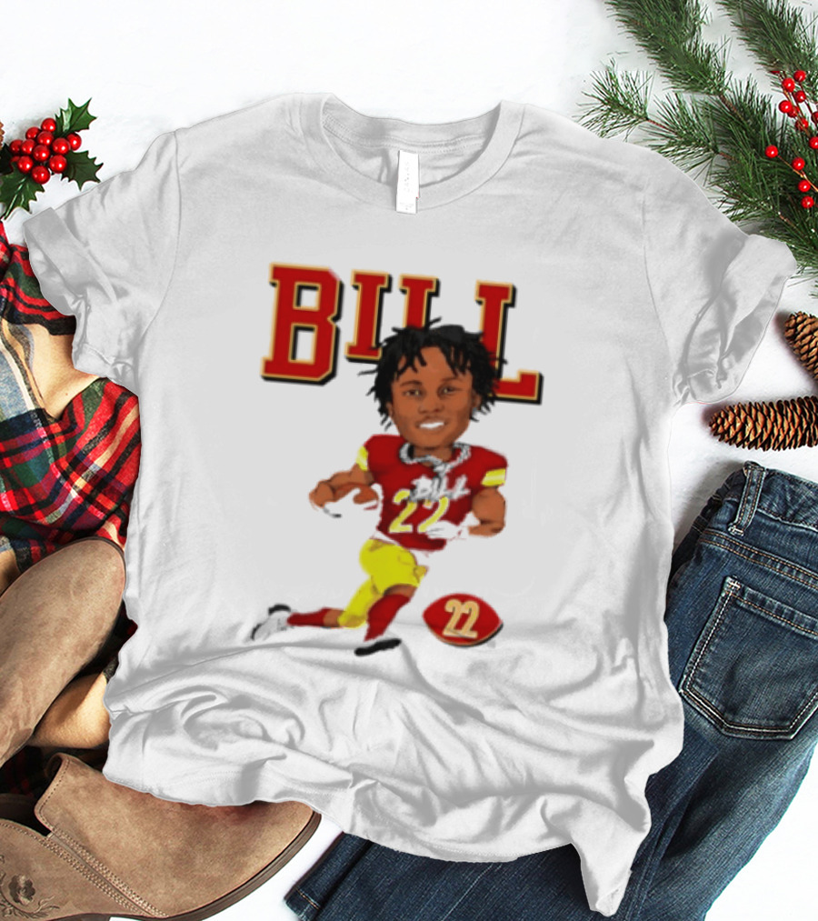 Original Bill 22 Washington Commanders Cartoon Football Player T-Shirt