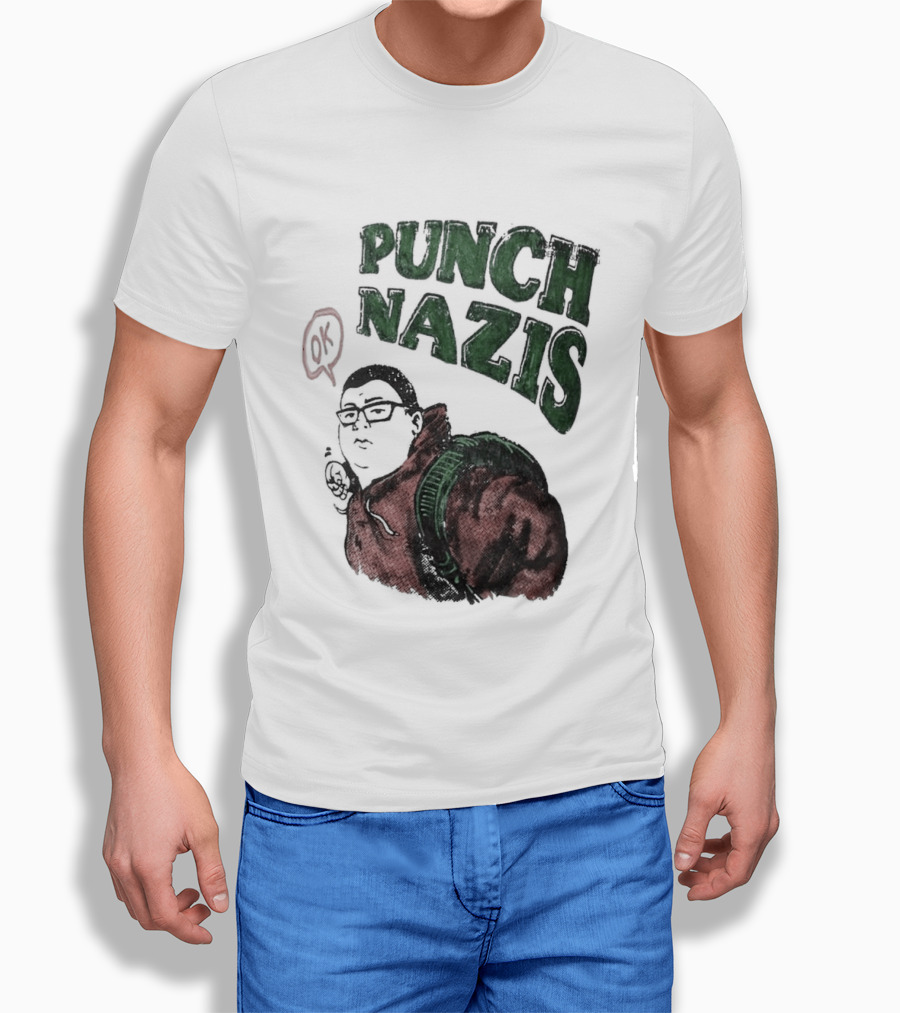 Punch Nazis OK Student Lake Zurich High School T-Shirt