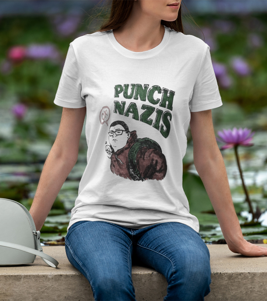 Punch Nazis OK Student Lake Zurich High School T-Shirt