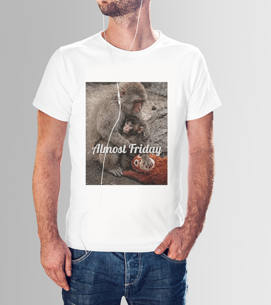 Almost Friday Punch The Monkey Hug Bodyguard T-Shirt