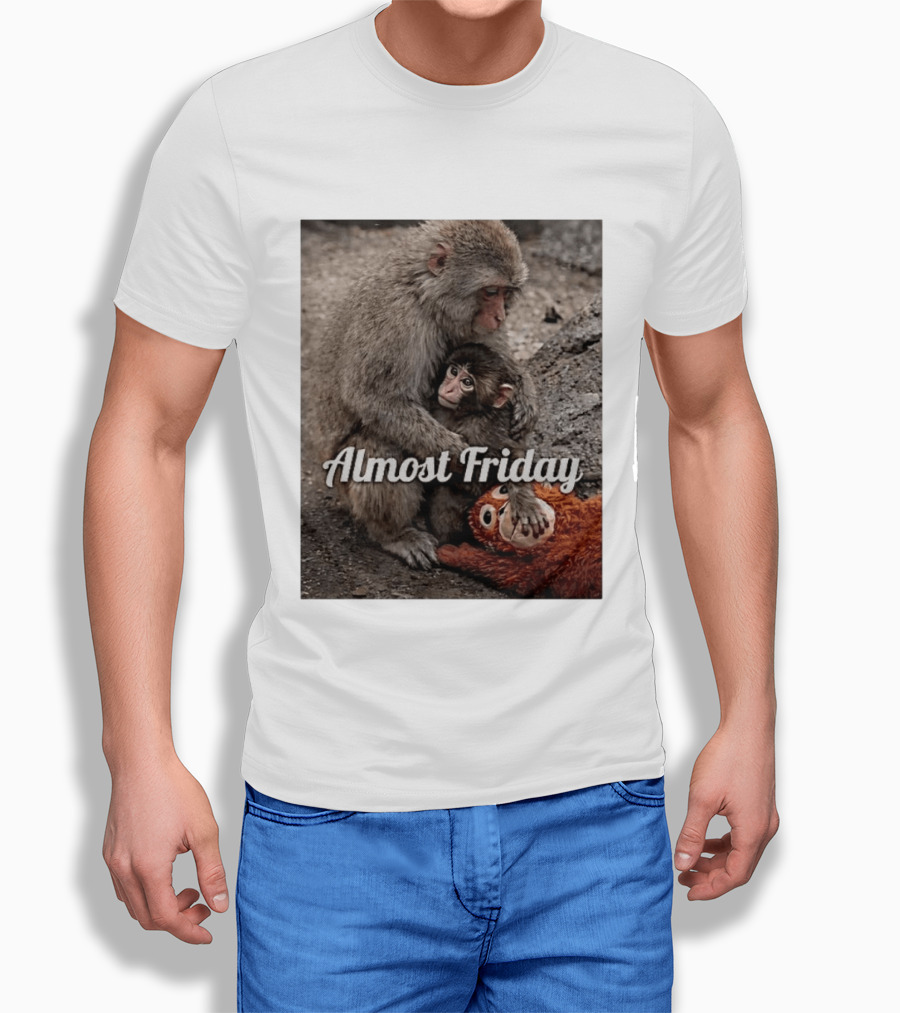 Almost Friday Punch The Monkey Hug Bodyguard T-Shirt