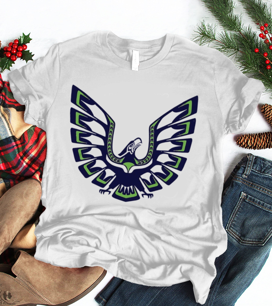Seattle Seahawks Eagle Wings Tribal T-Shirt