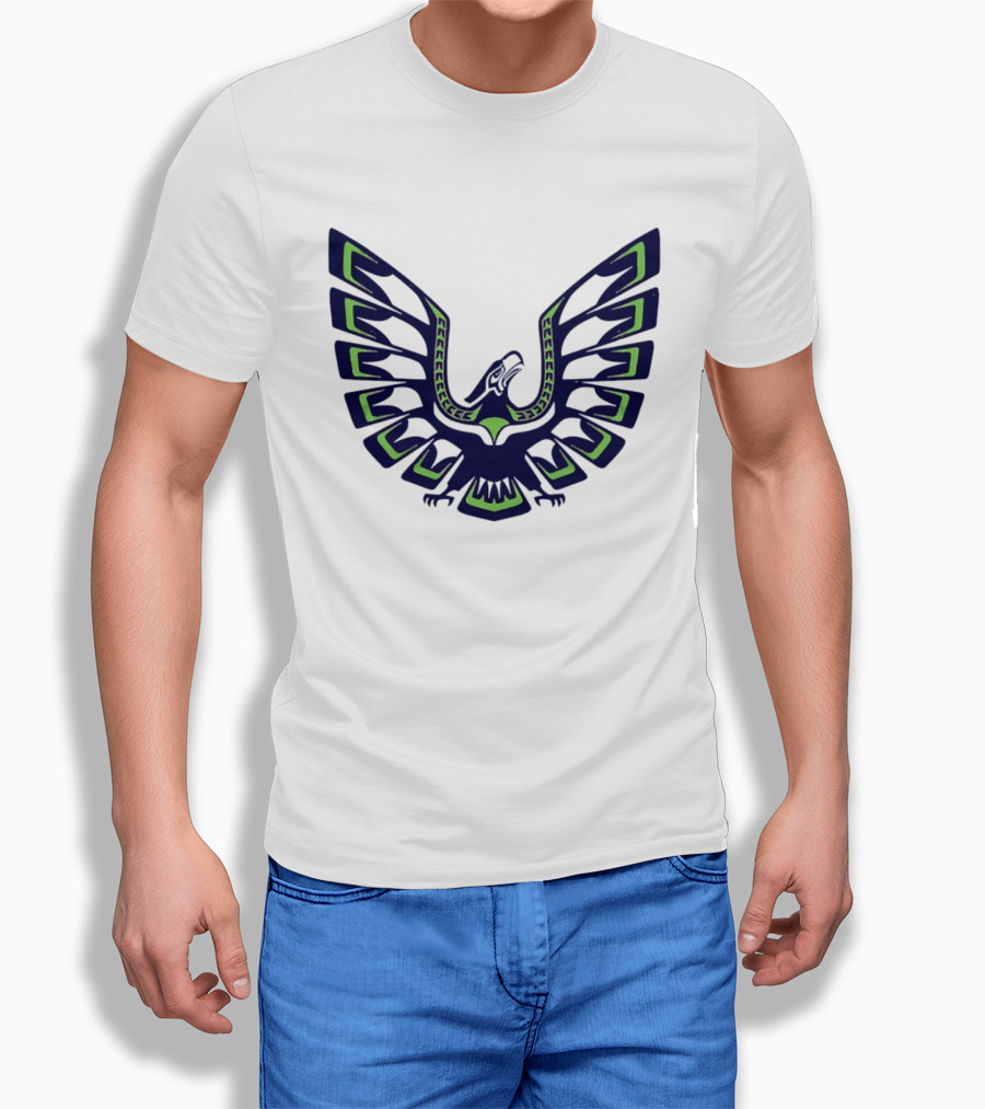 Seattle Seahawks Eagle Wings Tribal T-Shirt