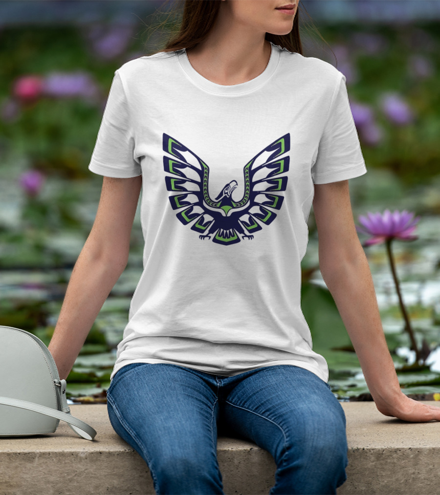 Seattle Seahawks Eagle Wings Tribal T-Shirt