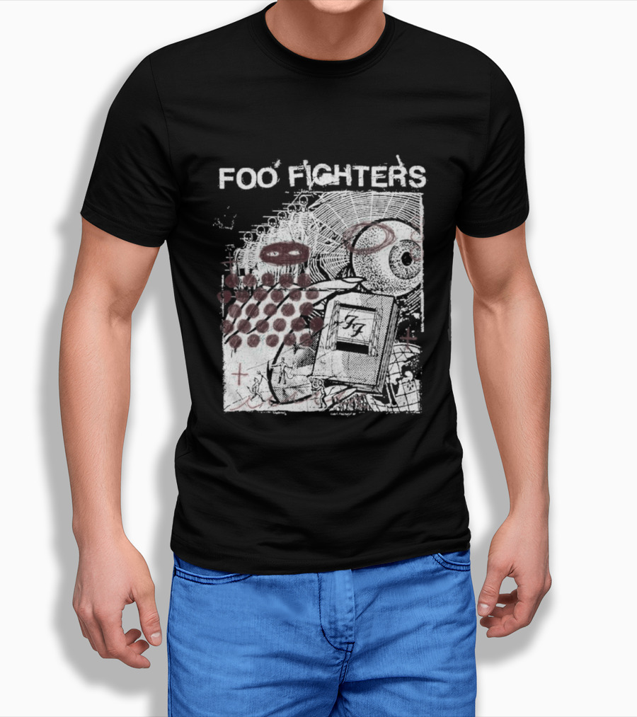 Foo Fighters Your Favorite Toy Album Abstract Pink Geometric T-Shirt