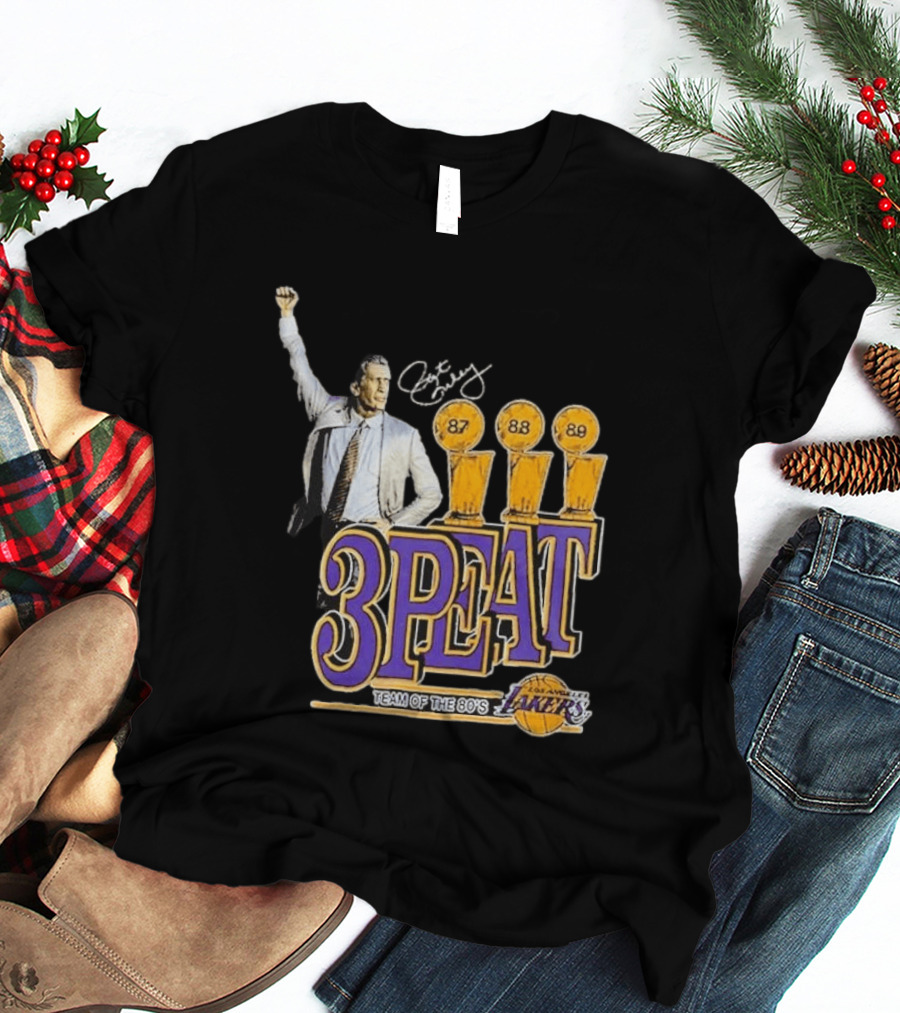 Los Angeles Lakers 3PEAT Team Of The 80's 87 88 89 Pat Riley T-Shirt
