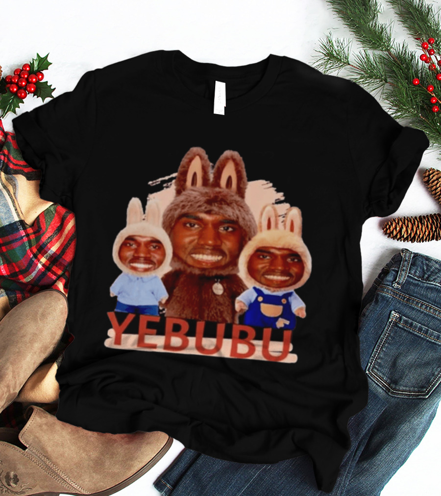 Yebubu Kanye West X Labubu Bunny Costume Trio T-Shirt