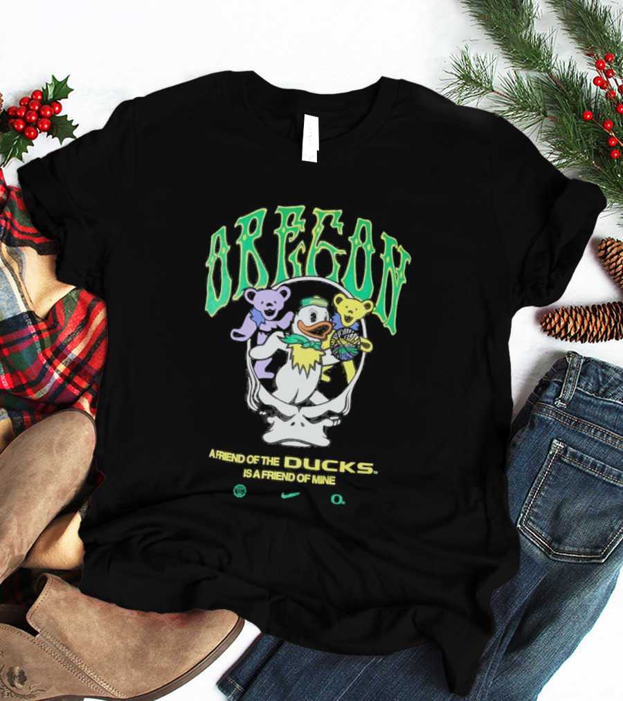 Oregon Ducks Grateful Dead Bears Collaboration Nike T-Shirt