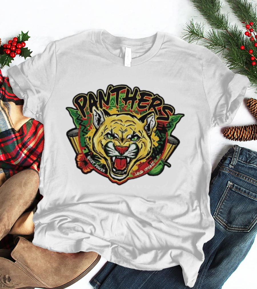 Florida Panthers 2026 Black History Night Silent Power Loud Impact T-Shirt