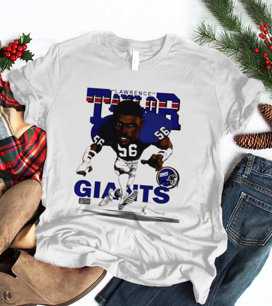Lawrence Taylor Giants 56 New York 1987 Caricature T-Shirt
