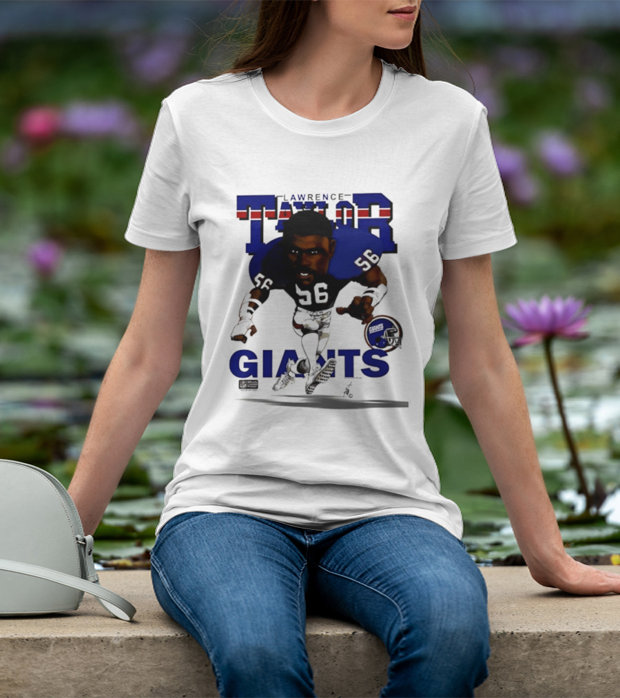 Lawrence Taylor Giants 56 New York 1987 Caricature T-Shirt