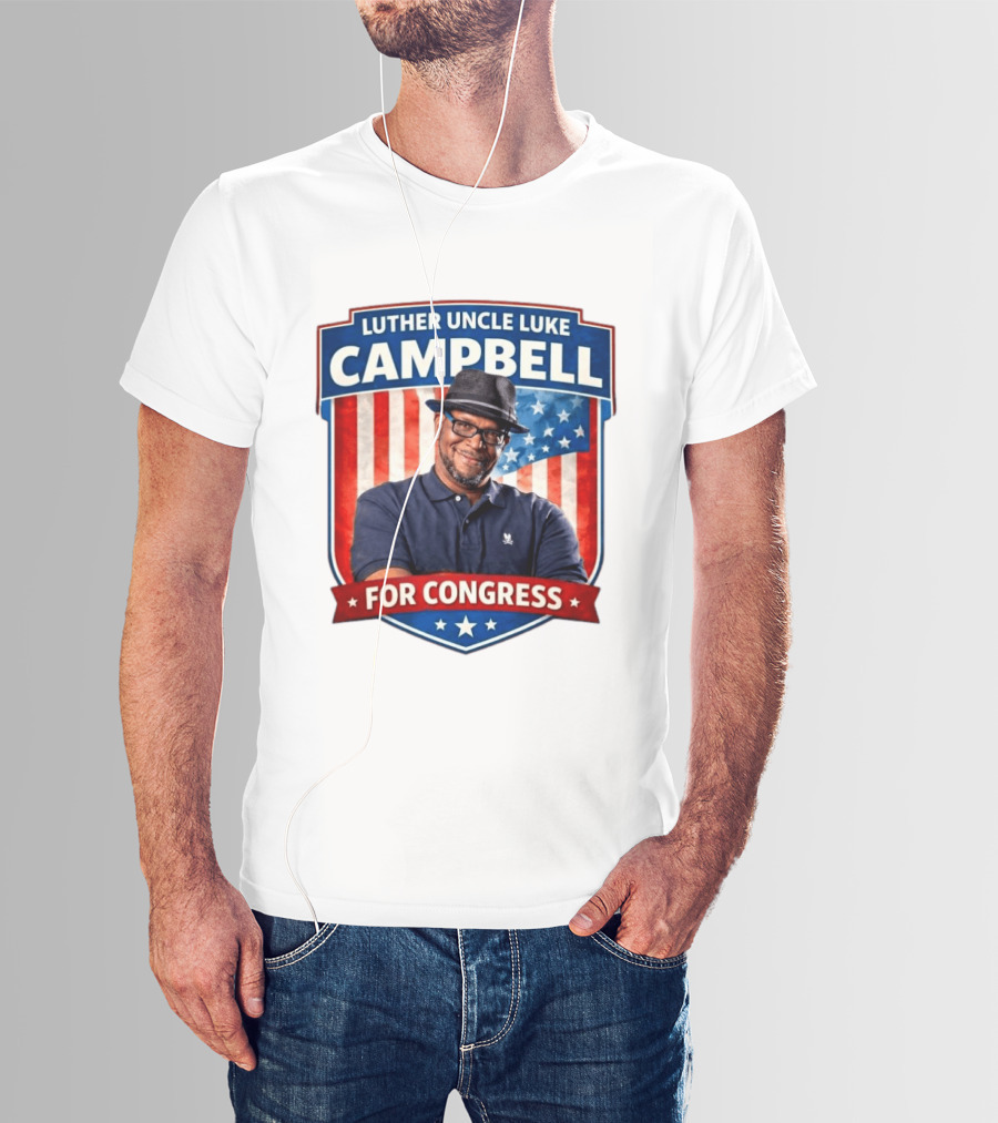 Luther Uncle Luke Campbell For Congress American Flag Leadership T-Shirt