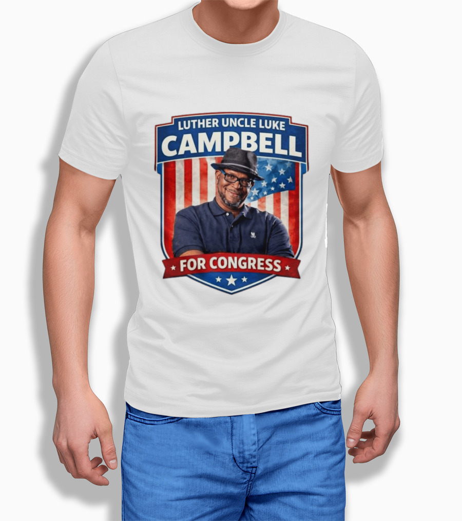 Luther Uncle Luke Campbell For Congress American Flag Leadership T-Shirt