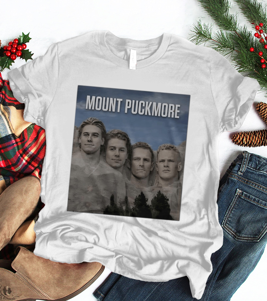 Mount Puckmore Hockey Stars Carved Into Stone Mountain T-Shirt