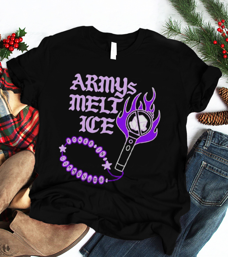 ARMYs Melt Ice Lightstick Flame T-Shirt