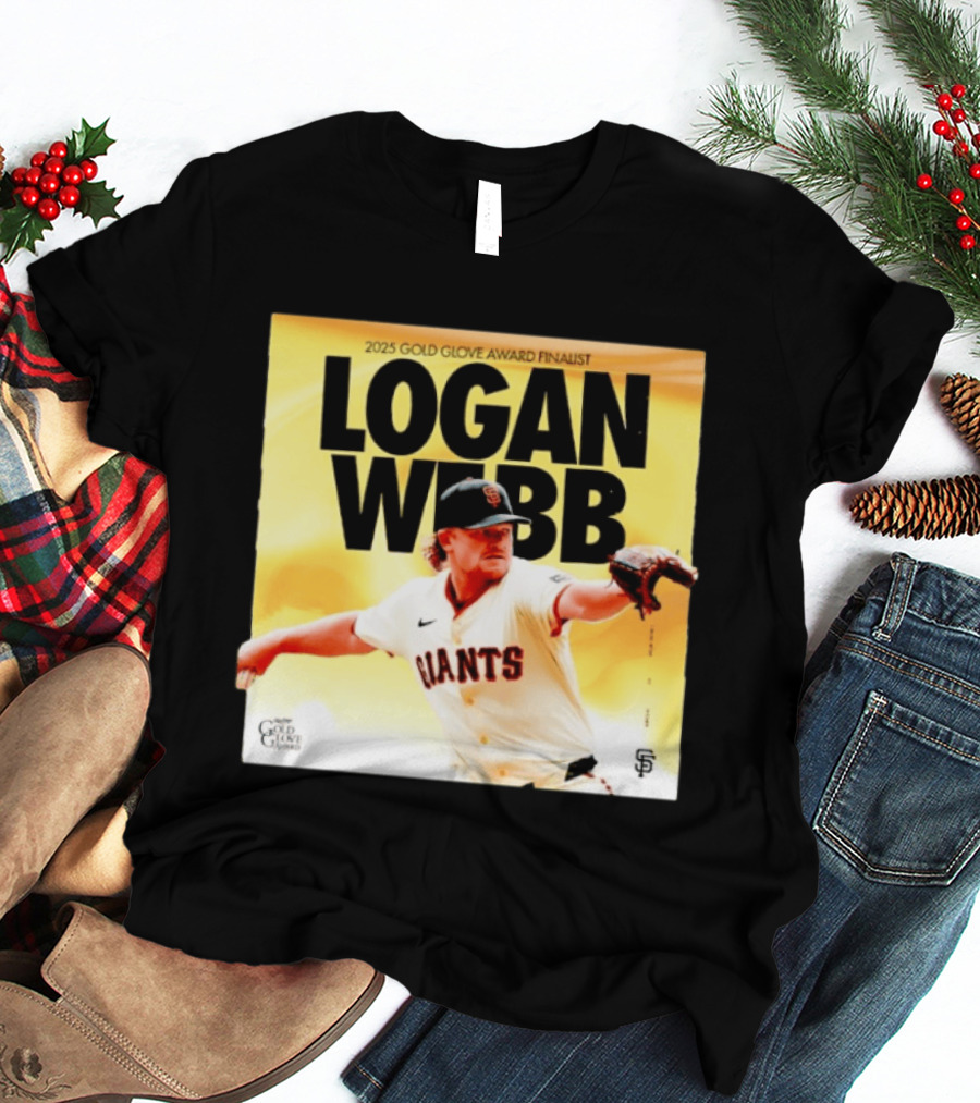 2025 Gold Glove Award Finalist Logan Webb Giants T-Shirt
