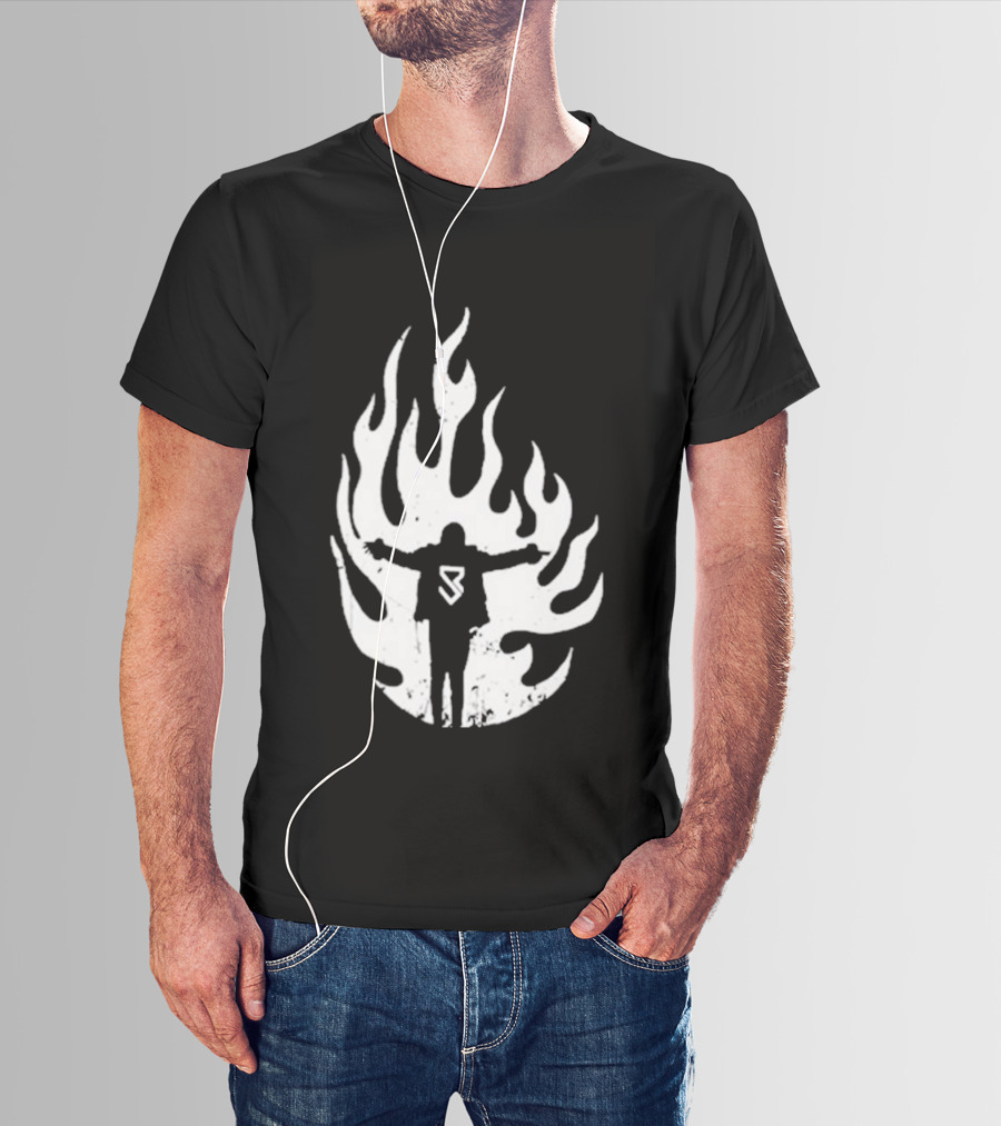 Seth Rollins SR Logo Flames WWE Fire T-Shirt