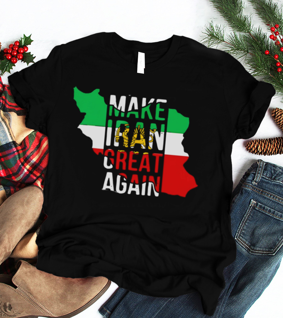 Make Iran Great Again Flag Map T-Shirt