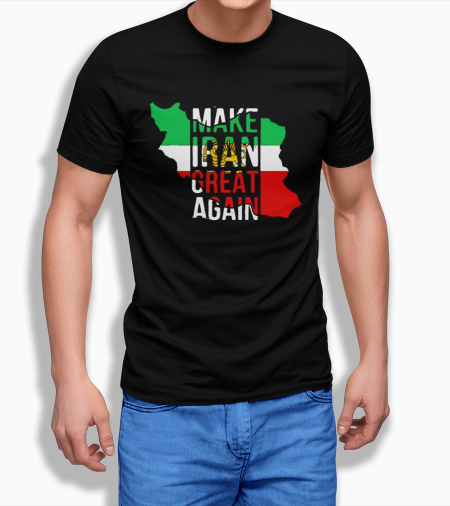Make Iran Great Again Flag Map T-Shirt