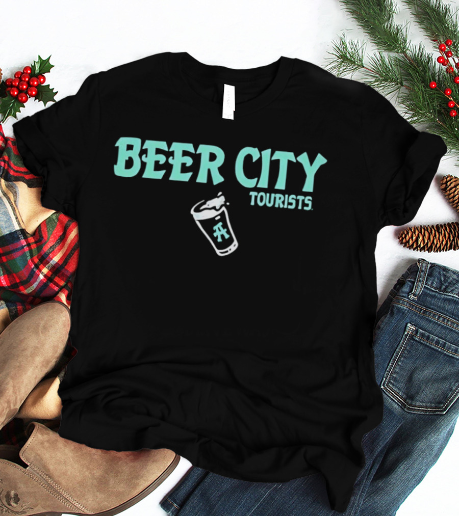 Beer City Tourists Pint Glass Fun Adventure T-Shirt