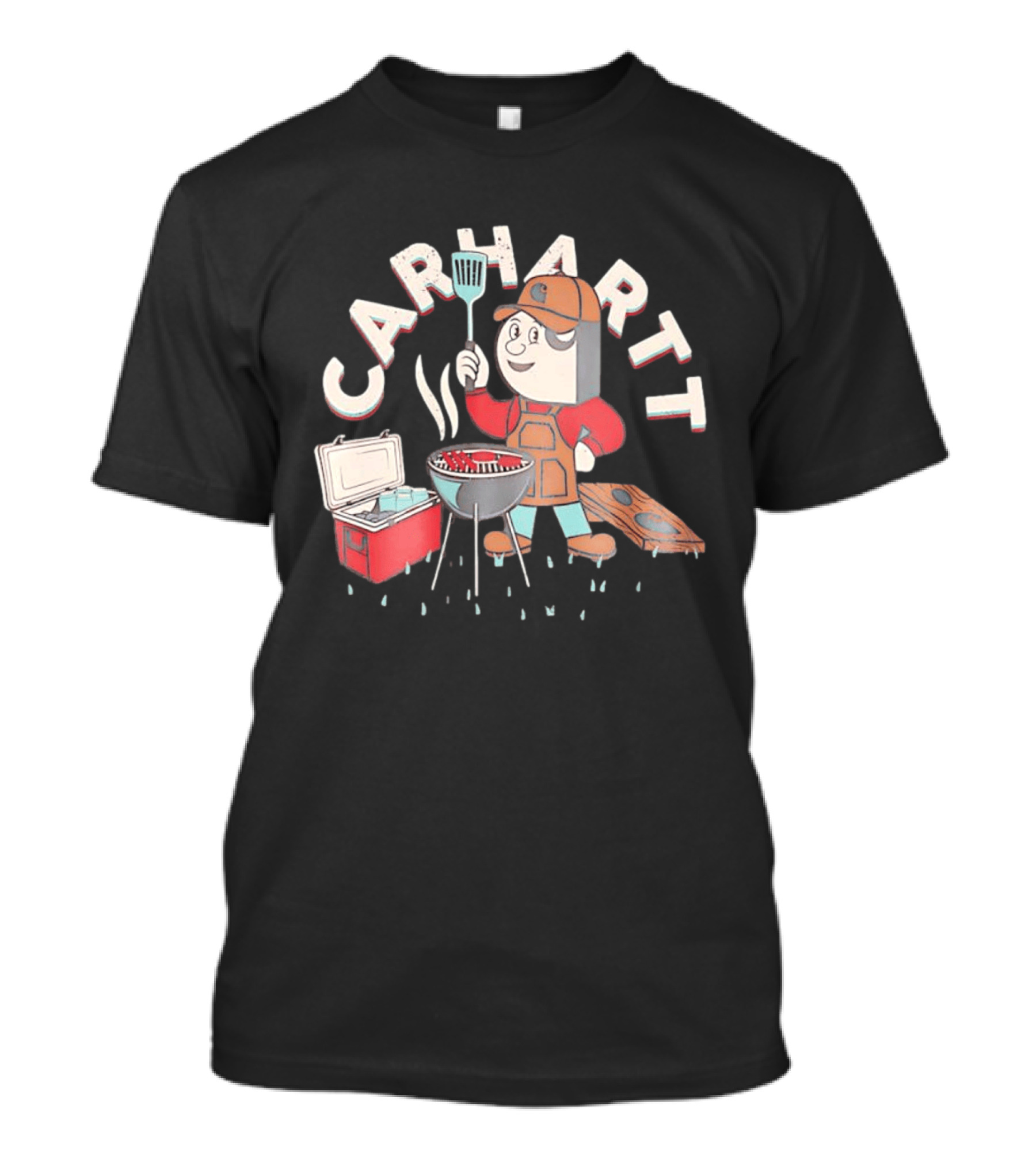 Carhartt BBQ Character With Grill And Cooler T-Shirt