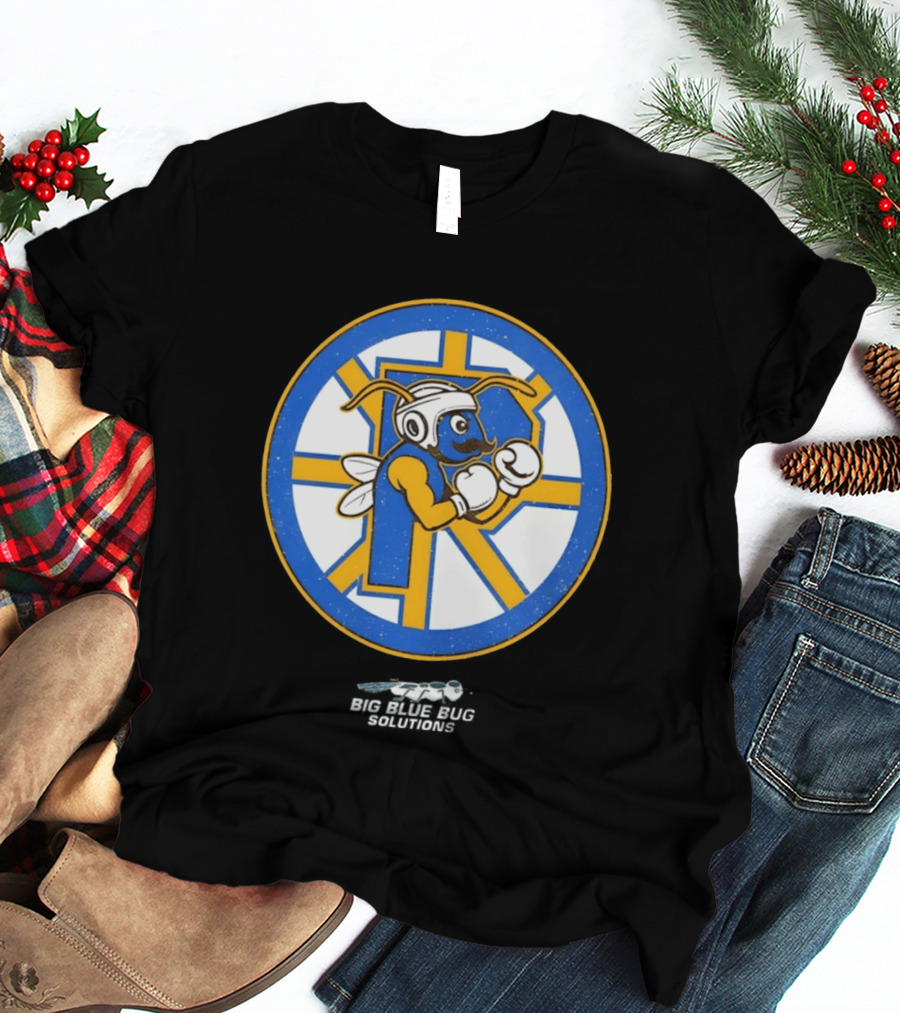Providence Bruins Hockey Big Blue Bug Solutions Boxing Ant T-Shirt